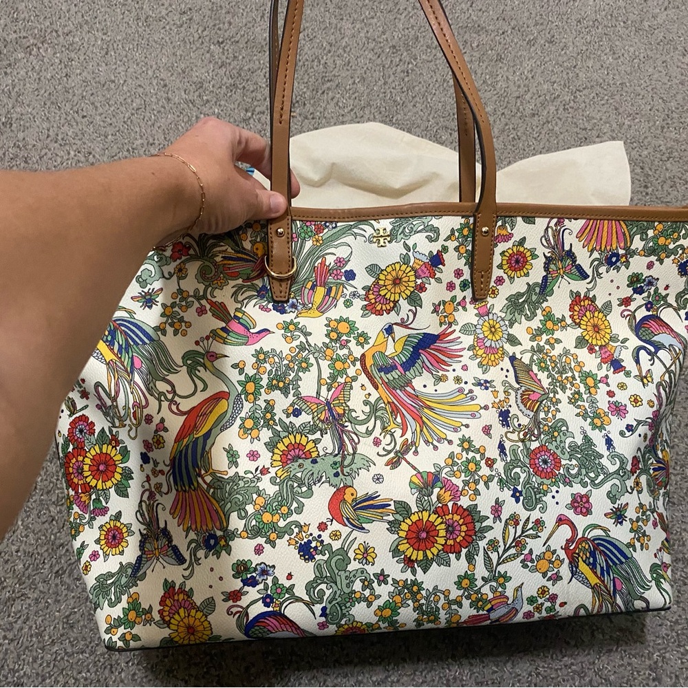 New Tory Burch Promised Land Peacock Kerrington Neverfull Tote Weekender Bag - Picture 2 of 8